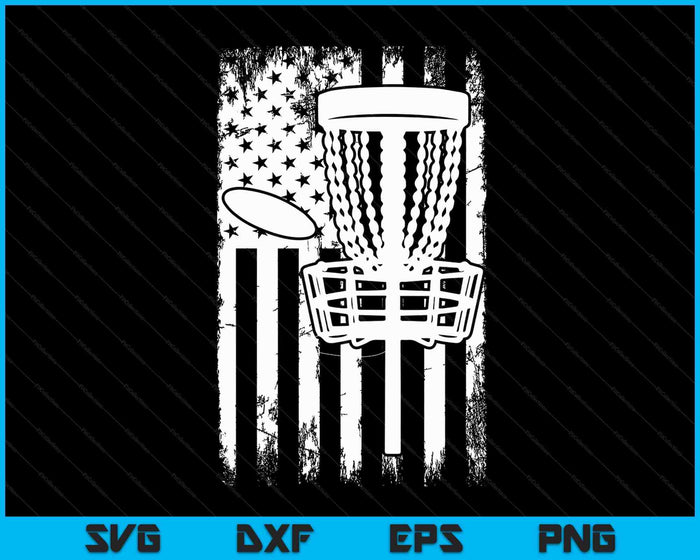 Disc Golf USA Flag SVG PNG Digital Cutting Files