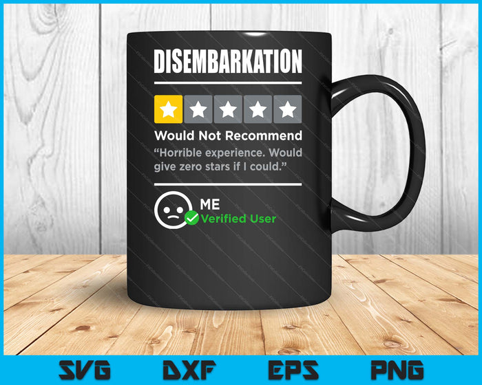 Do Not Pack Disembarkation Would Not Recommend Funny SVG PNG Digital Printable Files