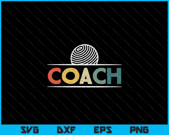 Dodgeball Coach Geschenken Vintage Ball Coaching SVG PNG Digitale Snijbestanden