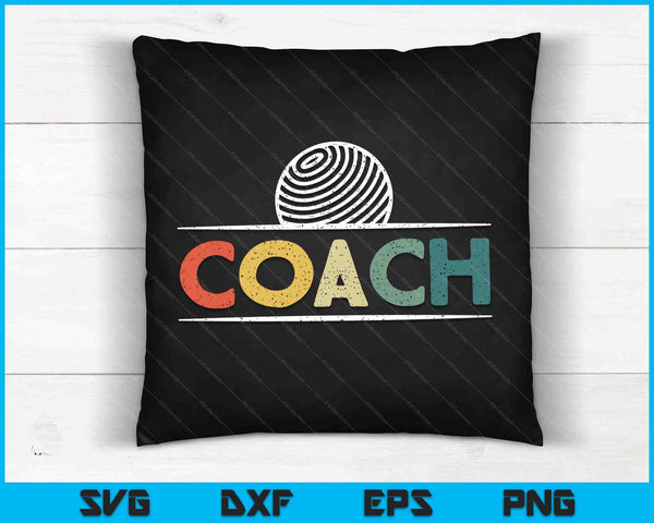 Dodgeball Coach Geschenken Vintage Ball Coaching SVG PNG Digitale Snijbestanden