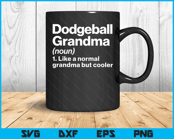 Dodgeball oma definitie grappige & brutale sport SVG PNG digitale afdrukbare bestanden