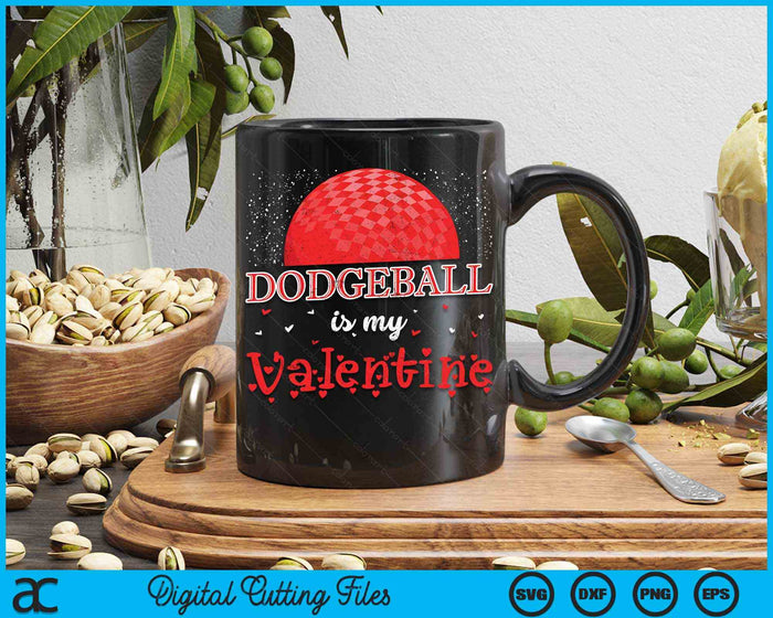 Dodgeball Is mijn Valentijn Happy Valentijnsdag SVG PNG digitale snijbestanden 