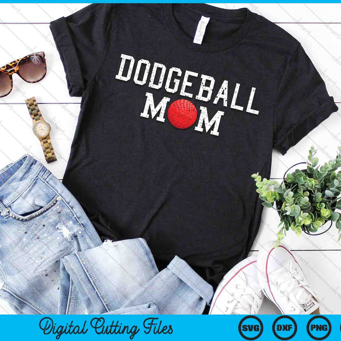 Dodgeball Mama Clothing Retro Vintage Dodgeball Mom SVG PNG Cutting Printable Files