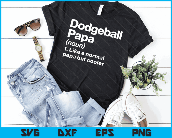 Dodgeball Papa definitie grappige & Sassy sport SVG PNG digitale afdrukbare bestanden