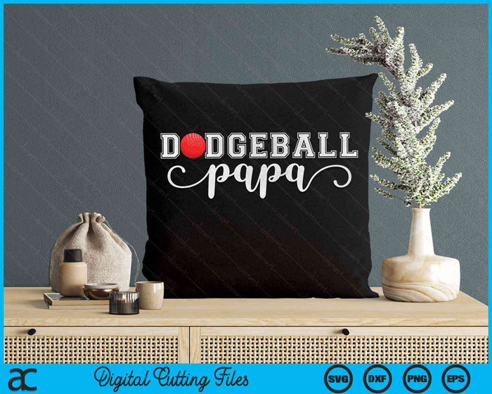 Dodgeball Papa Dodgeball Sport Lover Verjaardag Vaders Dag SVG PNG Digitale Snijbestanden 
