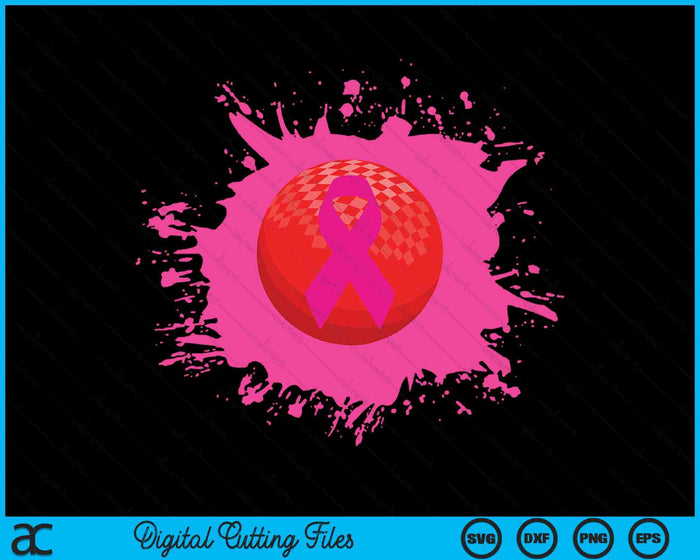 Dodgeball Pink Ribbon Breast Cancer Awareness SVG PNG Digital Cutting Files