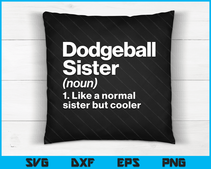 Dodgeball zus definitie grappige & brutale sport SVG PNG digitale afdrukbare bestanden