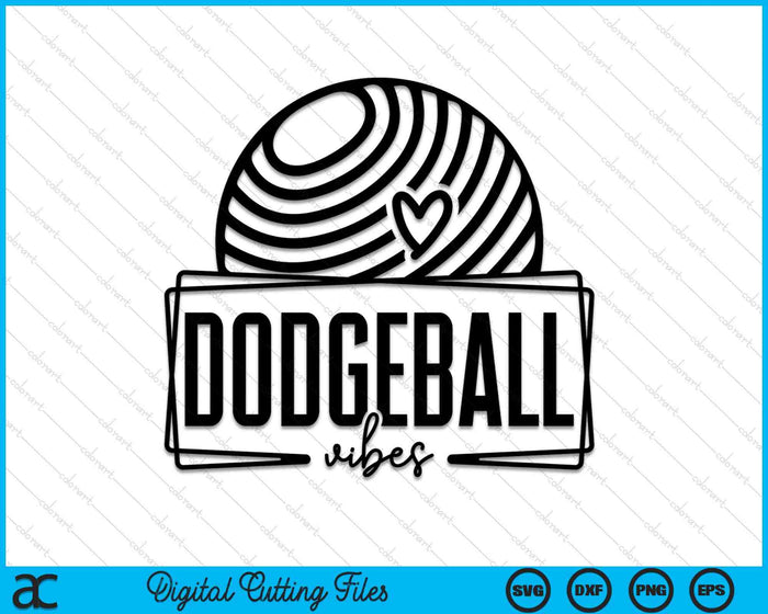 Dodgeball Vibes Game Day Sports SVG PNG Digital Printable Files