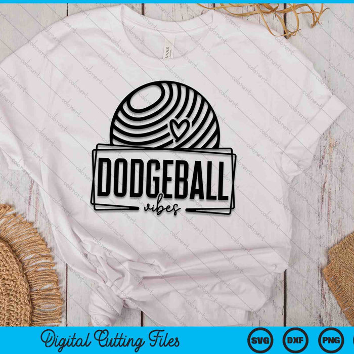 Dodgeball Vibes Game Day Sports SVG PNG Digital Printable Files