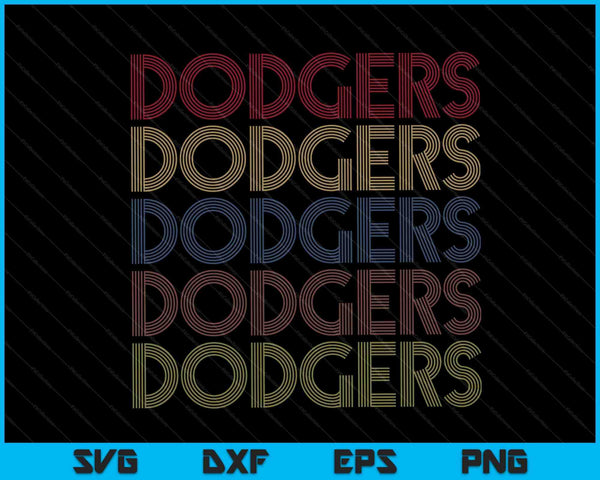 Dodgers naam retro vintage kleding cadeau Dodgers minnaar SVG PNG digitale snijbestanden