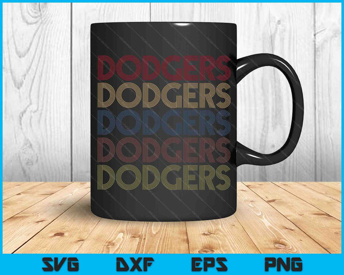 Dodgers naam retro vintage kleding cadeau Dodgers minnaar SVG PNG digitale snijbestanden