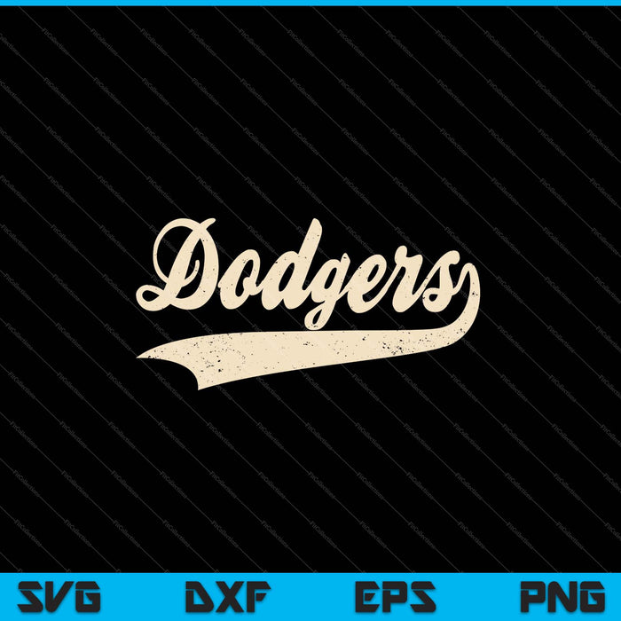 Dodgers Nombre Retro Vintage Regalo para hombres mujeres niño niña SVG PNG cortando archivos imprimibles