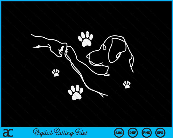 Dog And People Punch Hand Dog SVG PNG Digital Cutting Files