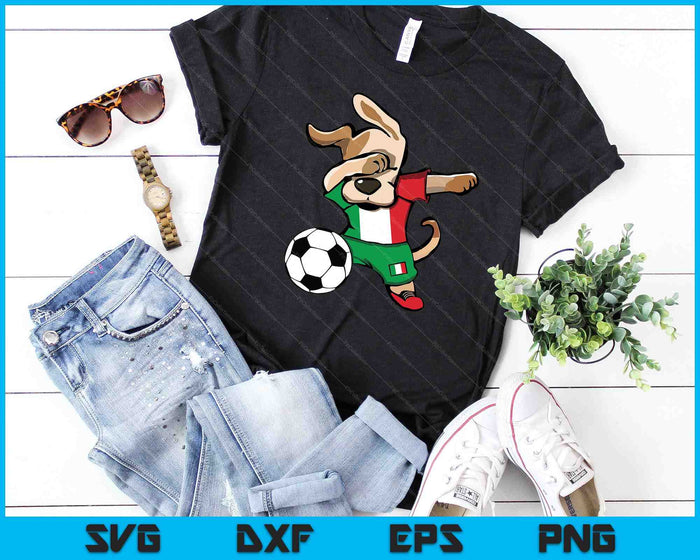 Dog Dabbing Soccer Italy Jersey Italian Football Lover SVG PNG Digital Cutting Files