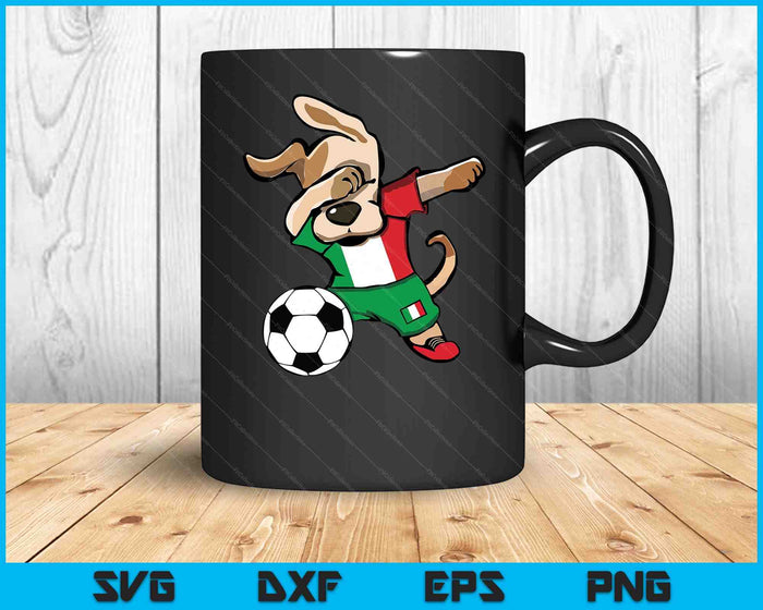 Dog Dabbing Soccer Italy Jersey Italian Football Lover SVG PNG Digital Cutting Files