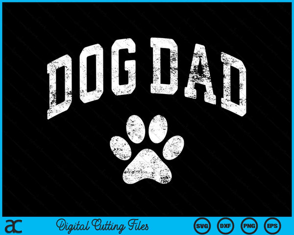 Perro papá Vintage angustiado SVG PNG cortando archivos imprimibles
