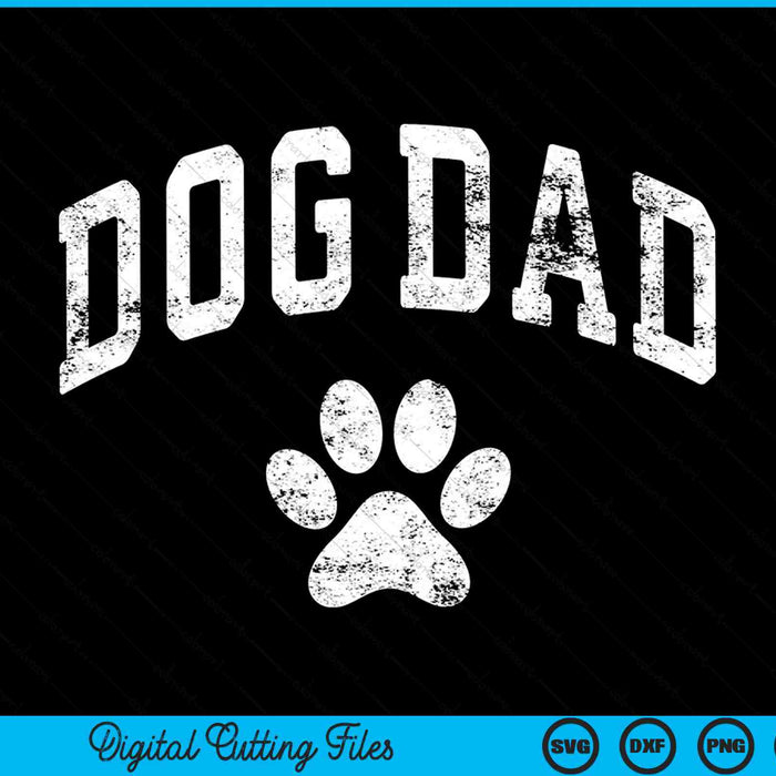 Perro papá Vintage angustiado SVG PNG cortando archivos imprimibles