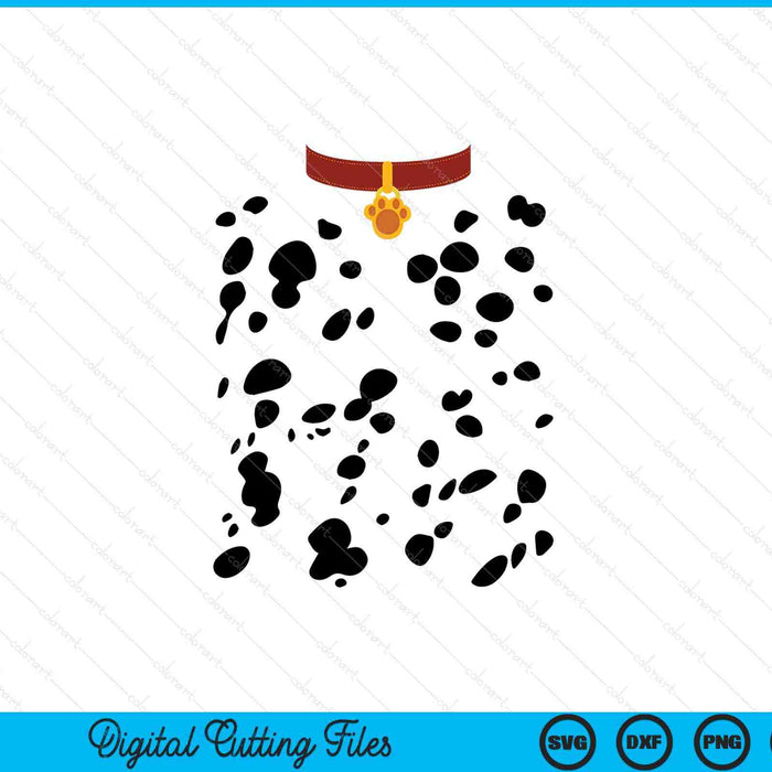 Dog dalmatian costume dalmations spots puppy print Halloween SVG PNG cut file for Cricut