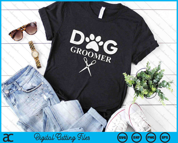 Dog Groomer For Pet Puppy Grooming Stylist SVG PNG Digital Cutting Files