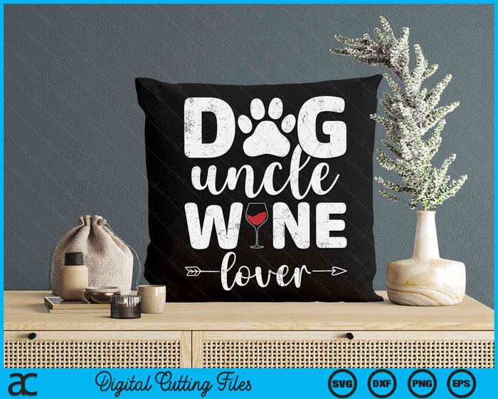 Hond oom wijnliefhebber hond oom wijn SVG PNG digitale snijbestanden