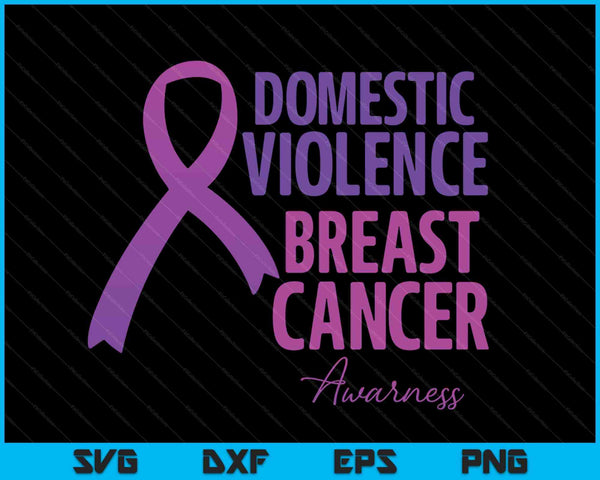 Domestic violence and breast cancer awareness month SVG cut file