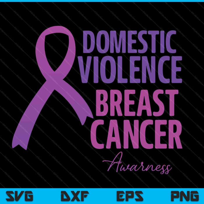 Domestic violence and breast cancer awareness month SVG cut file