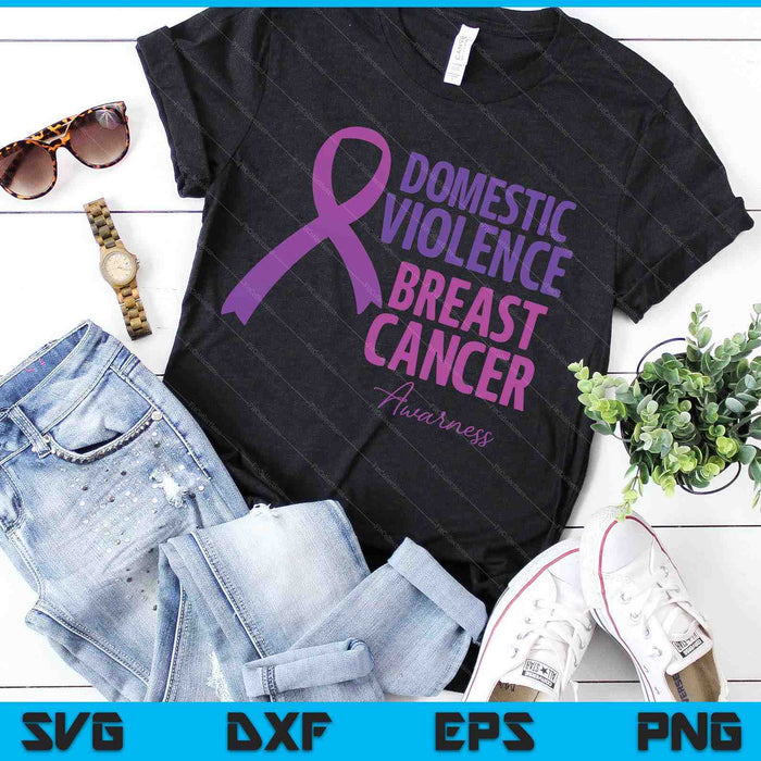 Domestic Violence And Breast Cancer Awareness Month SVG PNG Digital Cutting Files
