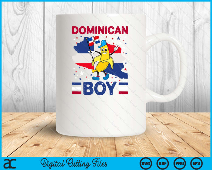 Dominican Boy Dominican Republic Flag Platano Kids Toddler SVG PNG Digital Cutting Files