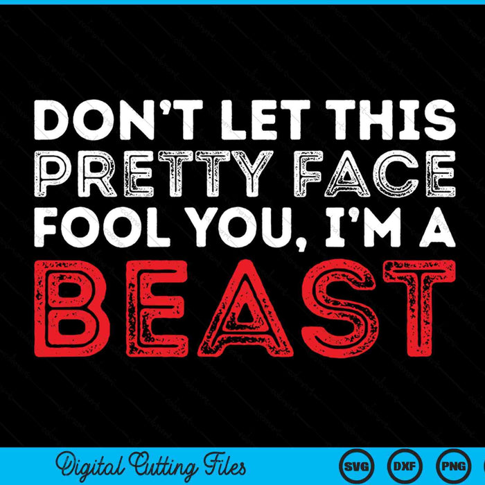 Don't let this pretty face fool you - wrestling wrestler SVG cut file