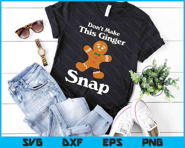 Maak deze Ginger Snap Redhead Gift Christmas SVG PNG Digital Cutting Files niet