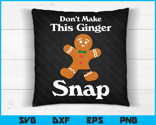 Maak deze Ginger Snap Redhead Gift Christmas SVG PNG Digital Cutting Files niet