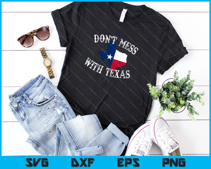 Don't Mess With Vintage Texas Longhorn Lone Star State SVG PNG Cutting Printable Files
