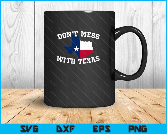 No te metas con Vintage Texas Longhorn Lone Star State SVG PNG cortando archivos imprimibles