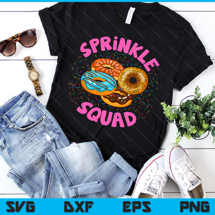 Donut Sprinkle Squad Graphic Sprinkle Donut SVG PNG Digital Printable Files