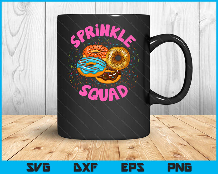 Donut Sprinkle Squad Graphic Sprinkle Donut SVG PNG Digital Printable Files