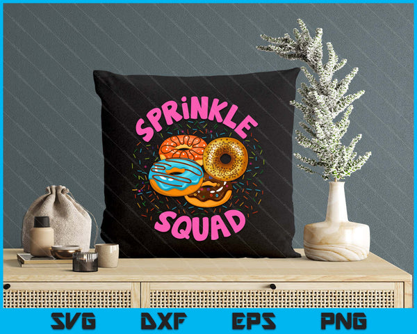 Donut Sprinkle Squad Graphic Sprinkle Donut SVG PNG Digital Printable Files