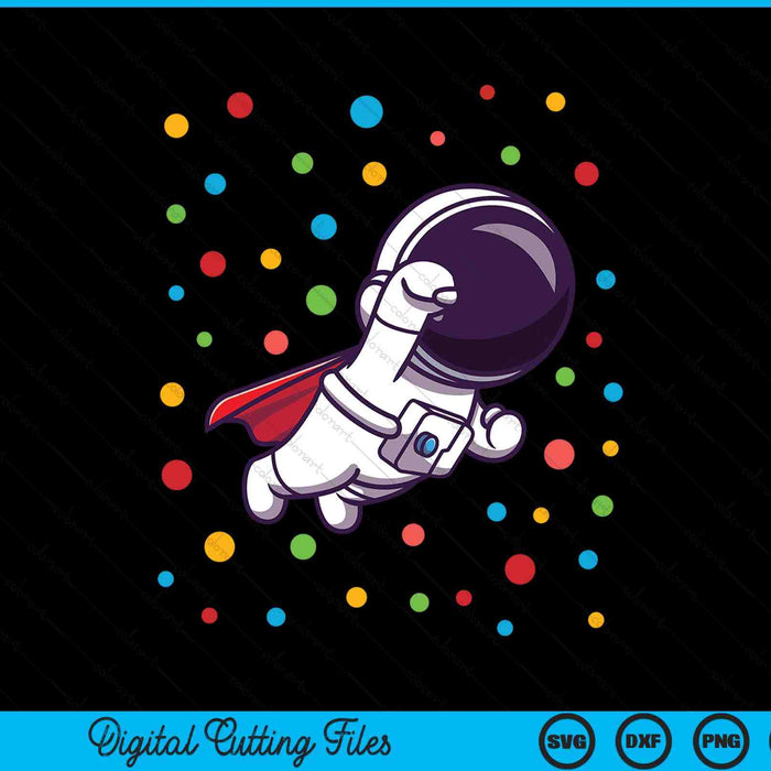 Dot day polka dots astronaut youths SVG cut file