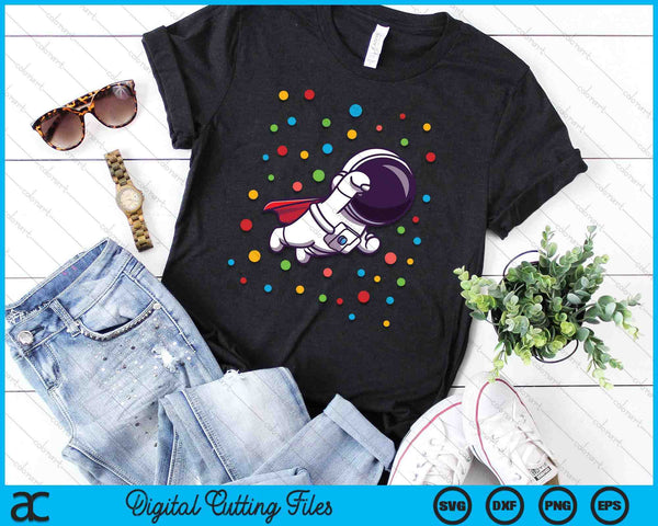 Dot Day Polka Dots Astronaut Kids Boys Youths SVG PNG Digital Cutting Files