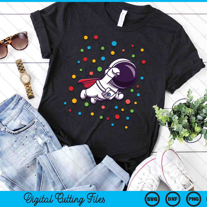 Dot Day Polka Dots Astronaut Kids Boys Youths SVG PNG Digital Cutting Files