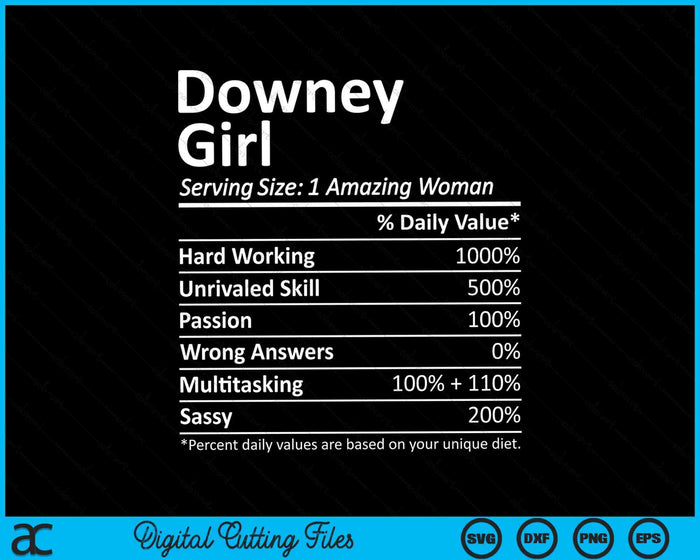 Downey Girl CA California City Home Roots SVG PNG Archivos de corte digital