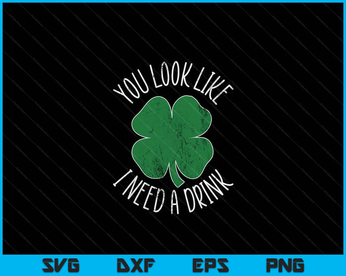 Drinks Well With Others St. Patrick's Day Drunk Beer Funny SVG PNG Digital Printable Files