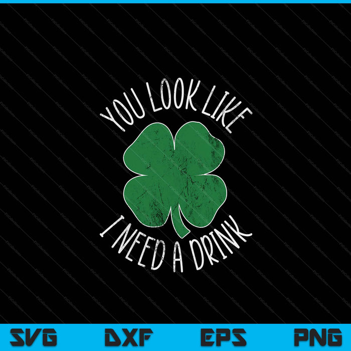 Drinks well with others St. Patrick's Day drunk beer SVG cut file