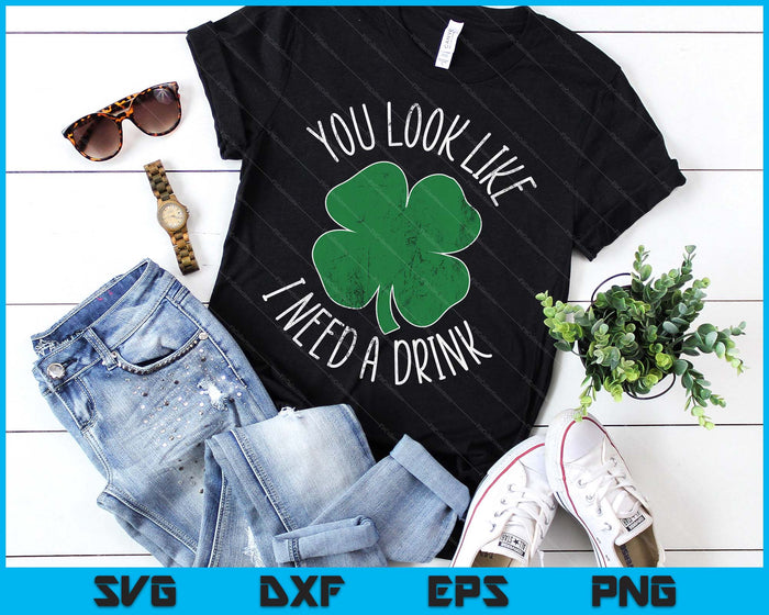 Drinks Well With Others St. Patrick's Day Drunk Beer Funny SVG PNG Digital Printable Files