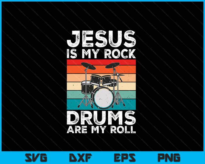 Drummer Jesus Drumming Drums Percussion Faith Christian SVG PNG Digital Printable Files