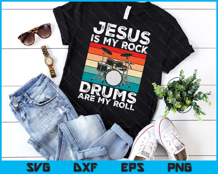 Drummer Jesus Drumming Drums Percussion Faith Christian SVG PNG Digital Printable Files