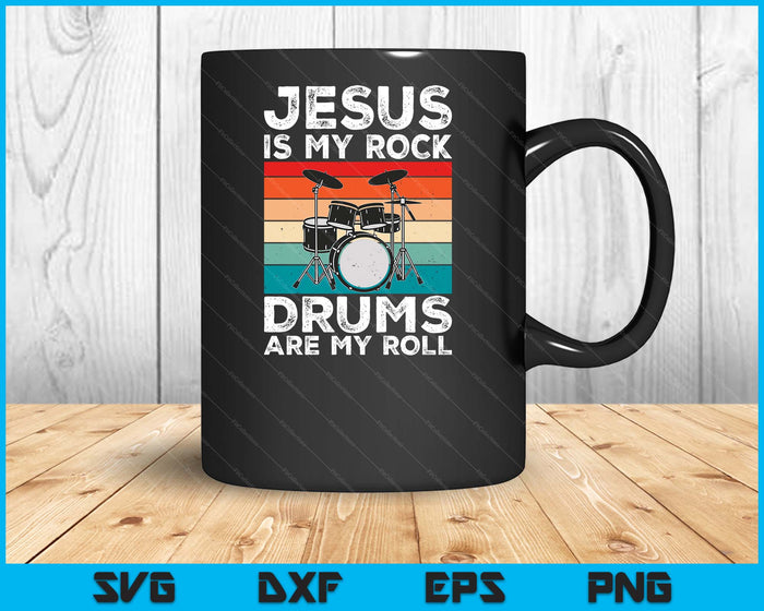 Drummer Jesus Drumming Drums Percussion Faith Christian SVG PNG Digital Printable Files