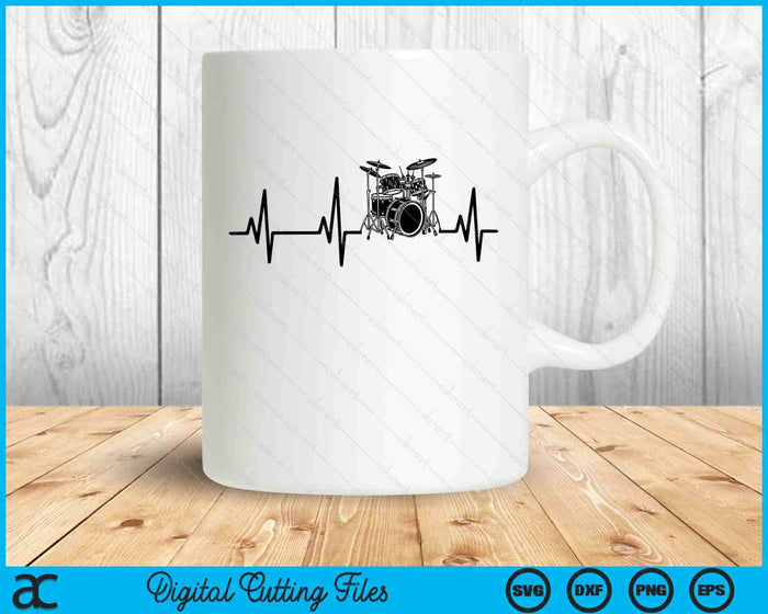 Drums Heartbeat Music Band Drums SVG PNG Digital Printable Files