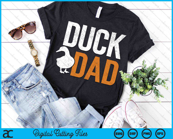 Pato papá amante de los animales lindos patos temáticos SVG PNG archivos de corte digital - on a t-shirt