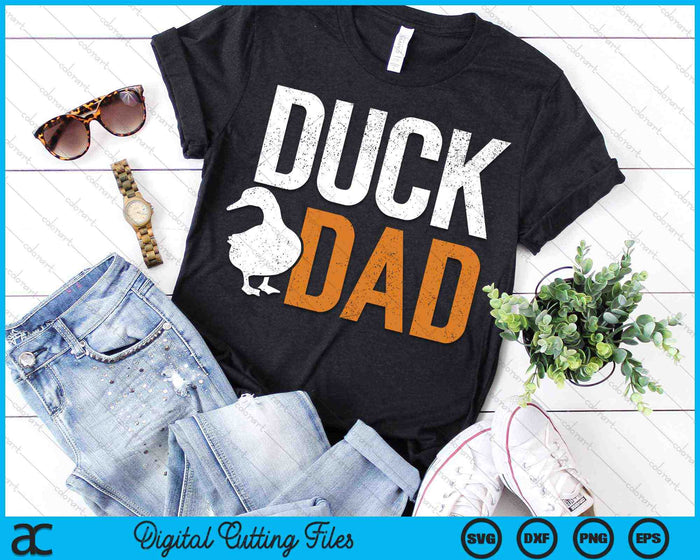 Duck Dad Animal Lover Cute Ducks Themed SVG PNG Digital Cutting Files