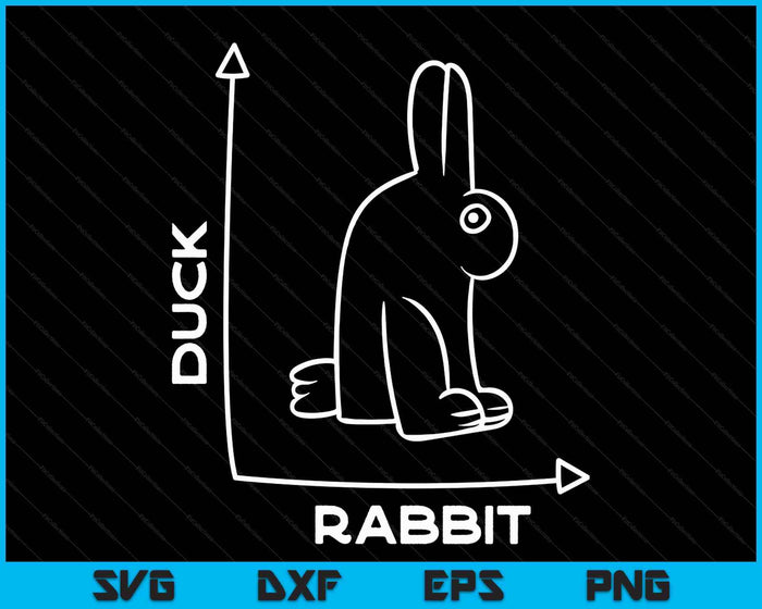 Duck Rabbit Funny Joke Bunny Optical Illusion Pun SVG PNG Digital Printable Files